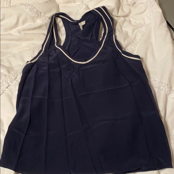 Joie Navy Silk Razorback Tank - Picture 6 of 6